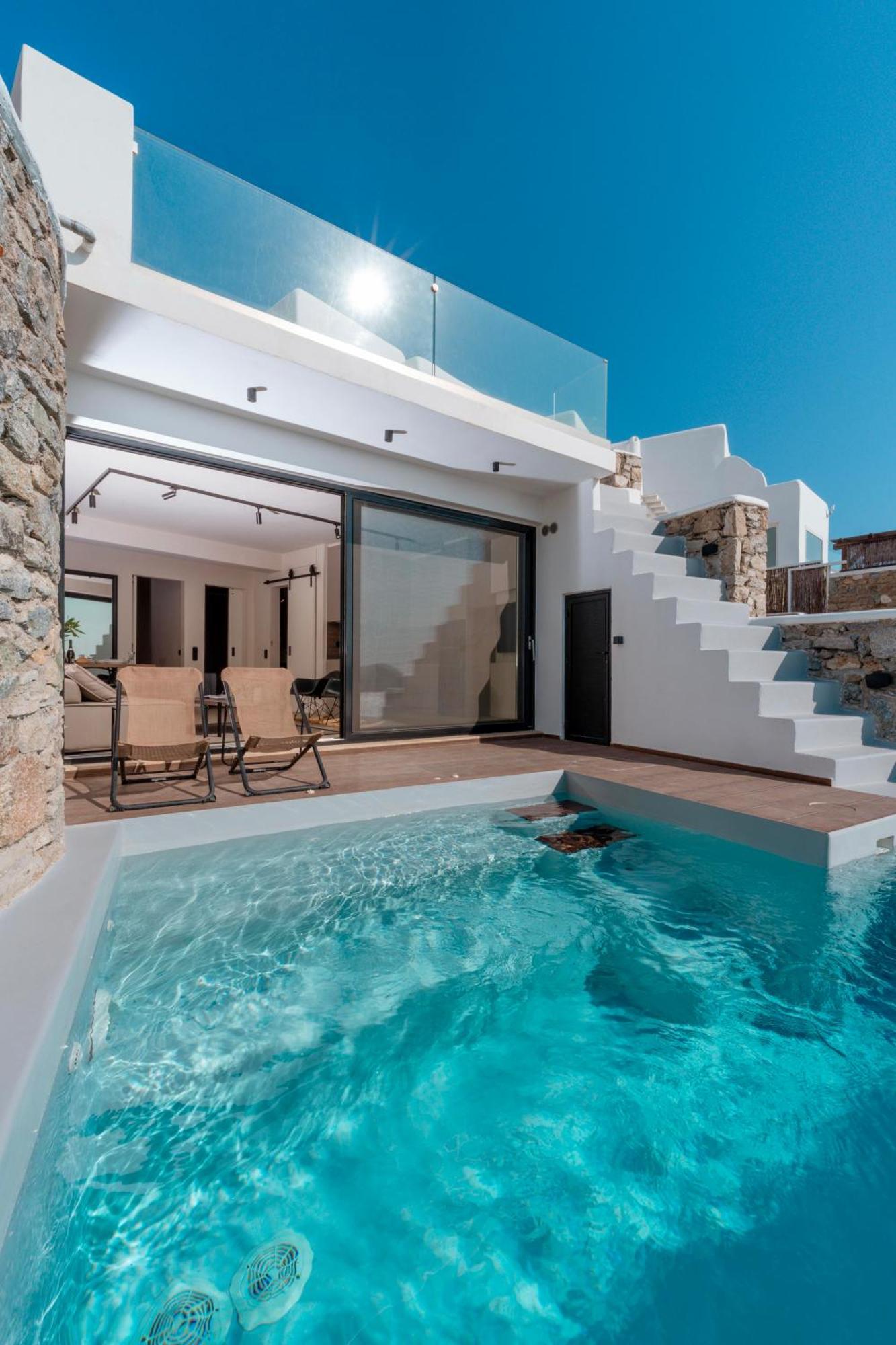 Luxury House With Private Pool At Elia Beach Mykonos Town Eksteriør billede
