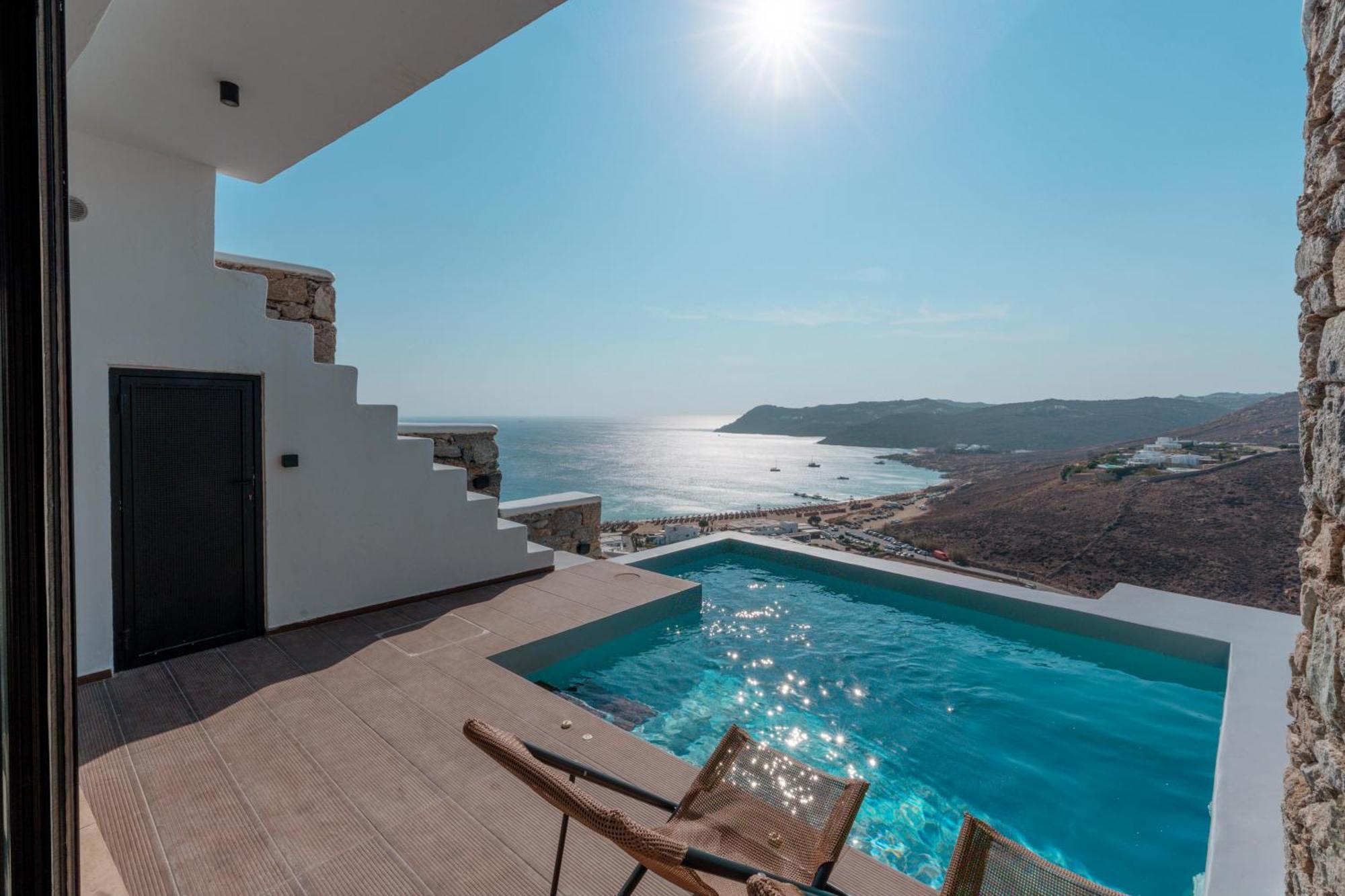 Luxury House With Private Pool At Elia Beach Mykonos Town Eksteriør billede
