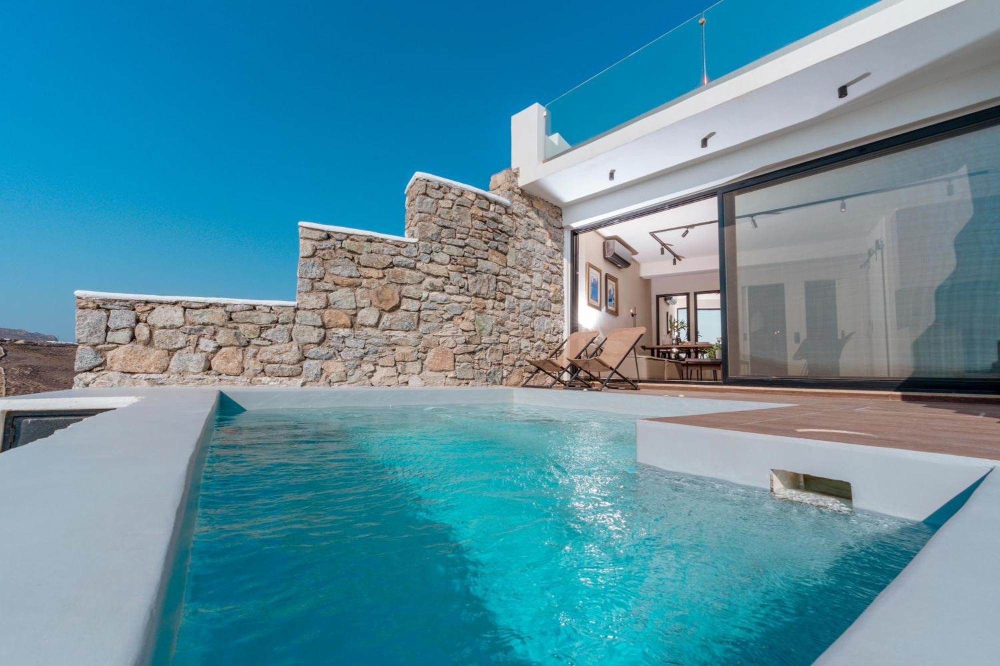 Luxury House With Private Pool At Elia Beach Mykonos Town Eksteriør billede