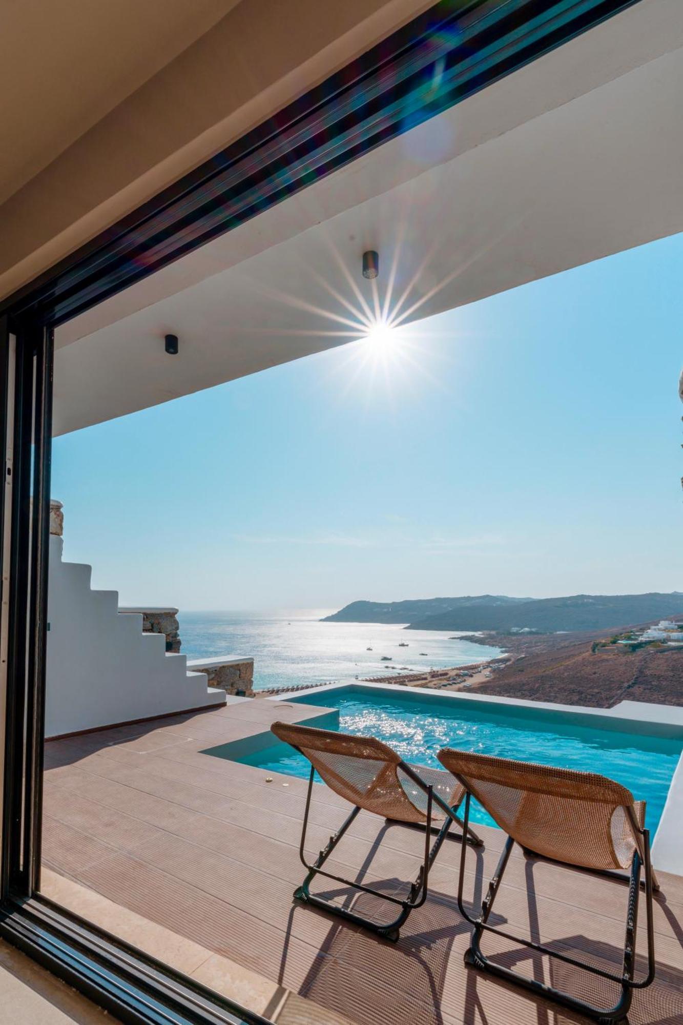 Luxury House With Private Pool At Elia Beach Mykonos Town Eksteriør billede