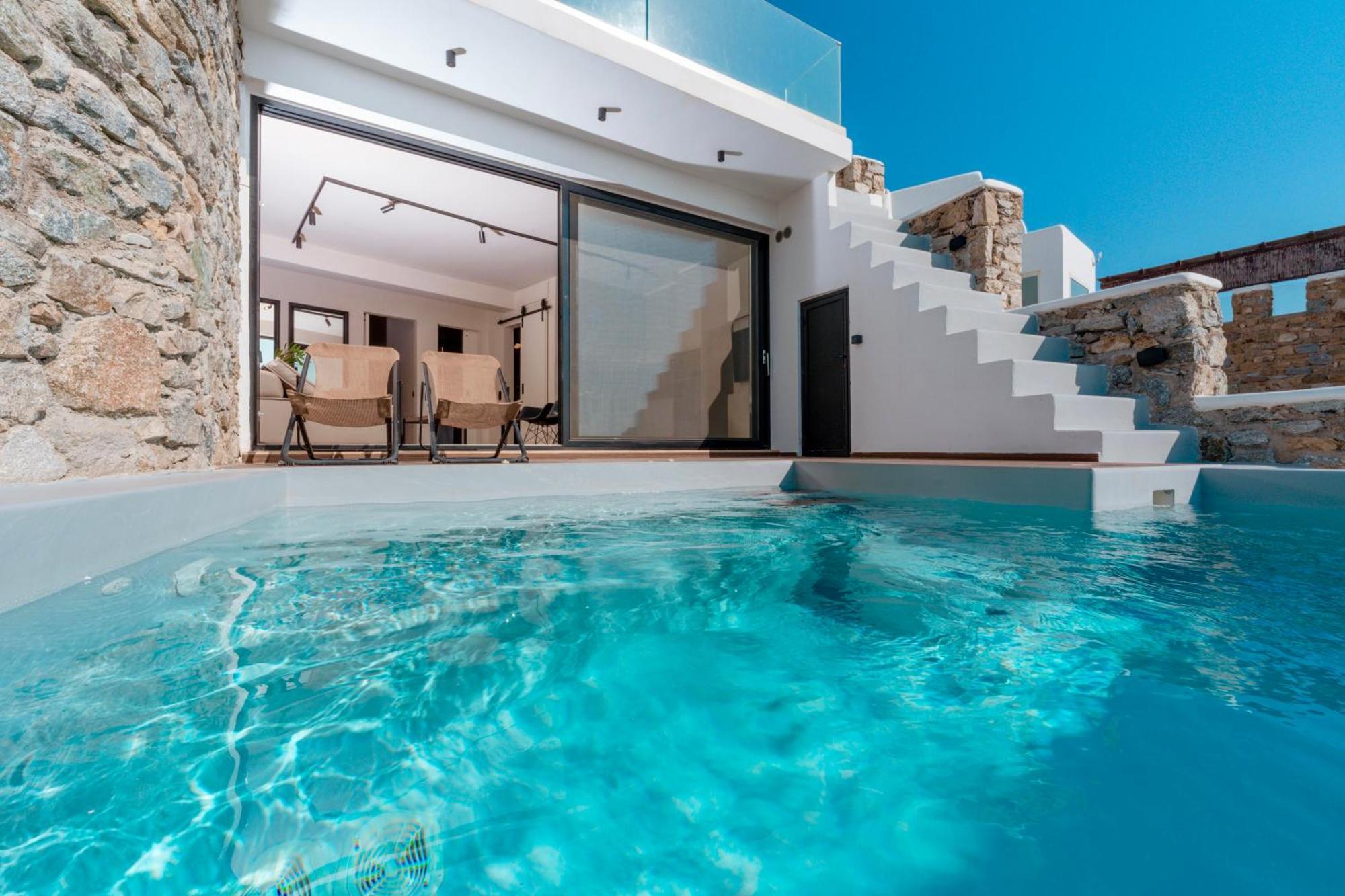 Luxury House With Private Pool At Elia Beach Mykonos Town Eksteriør billede